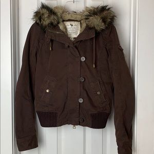 Abercrombie vintage coat faux fur size Sm (T)
